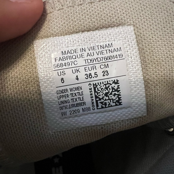 Platform Converse, Worn/Used, Size US 6 - Picture 4 of 8